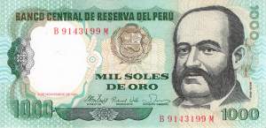 1000 Soles de Oro 1981